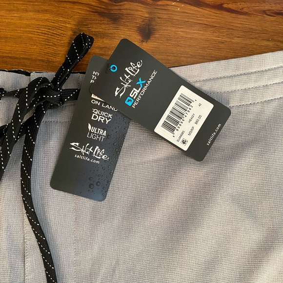 Salt Life Gray SL-QD  Performance Board Walk Men’s Shorts NWT Size 42 - Picture 2 of 5